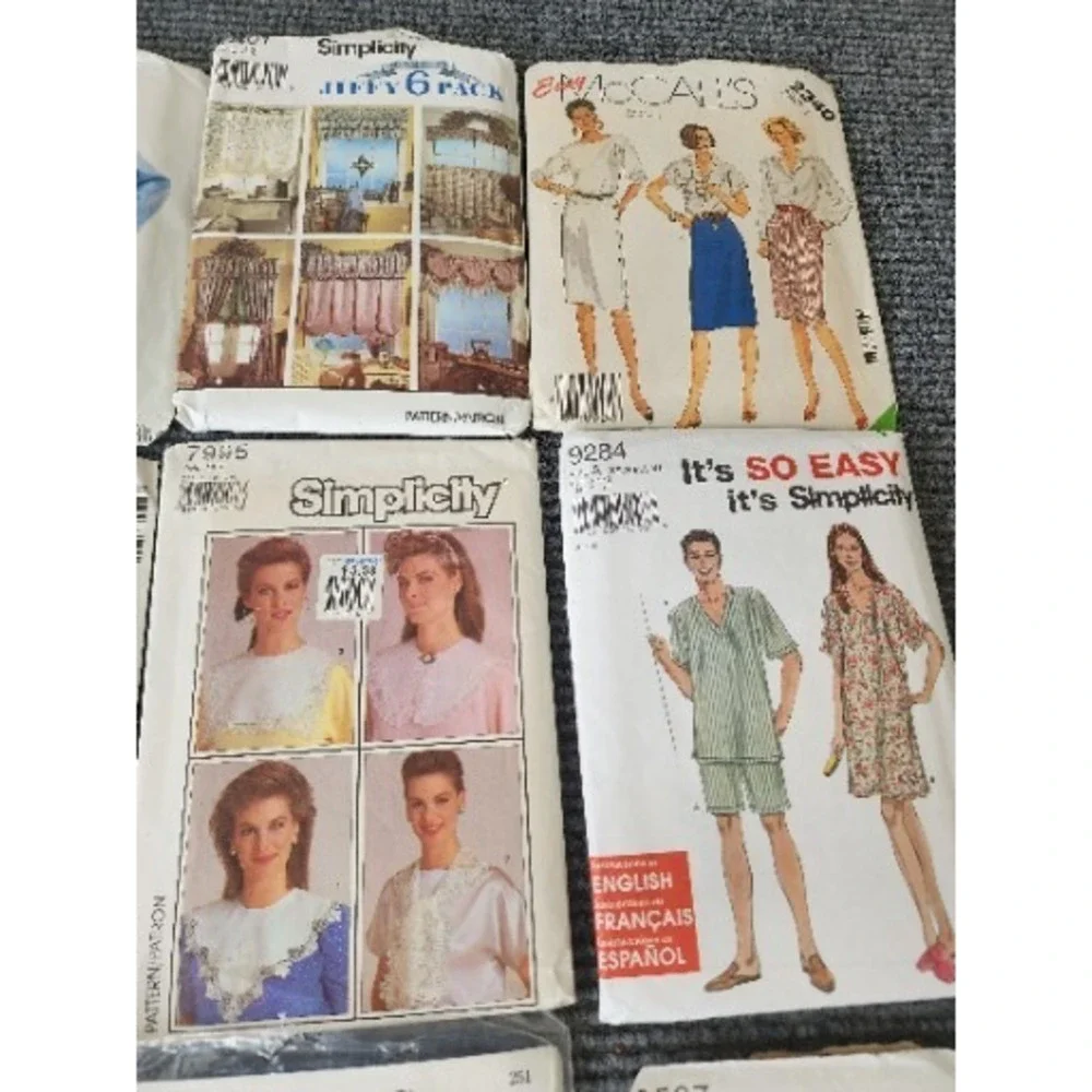 Lot of 16 Assorted Sewing Patterns Uncut And Cut
